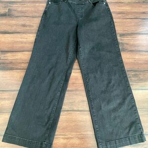 Elegant Black Wide-Leg Women's Jeans